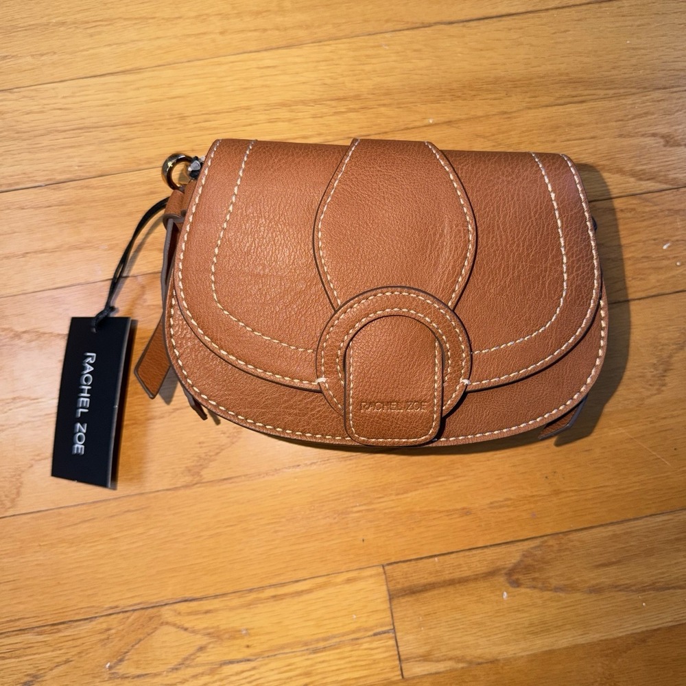 Set of Two RACHEL ZOE Edessi Crossbody & Belt Bag Brown Faux Leather Handbags - Picture 2 of 10